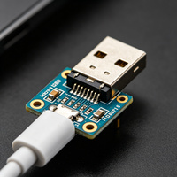 Connecteur Micro-USB-B-Femelle-SMD 7,5x5,6mm pour télécommunications, plaqué or