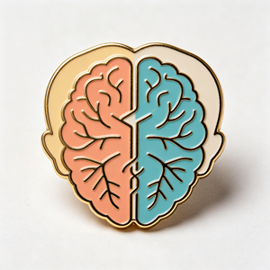 Vente en gros de pin's en émail personnalisés de haute qualité sur le thème de la santé mentale, badges de psychologue, pin's de revers en métal pour la thérapie et les activités de santé mentale - Product Image 2