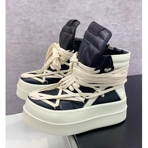 Zapatillas Deportivas Unisex de Piel con Plataforma y Cordones, Estilo RO, Suela Gruesa, Diseño de Plataforma, Aumentan la Estatura, Efecto Adelgazante - Product Image 1