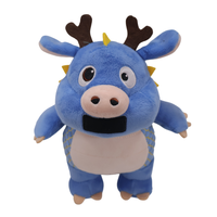 Jouets en peluche éducatifs personnalisés brodés de dragons - 100% polyester - Cadeau d'anniversaire