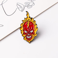 Badges personnalisés, broche en alliage de diable rouge de dessin animé, personnalité créative, personnage de film, épingle à revers en émail