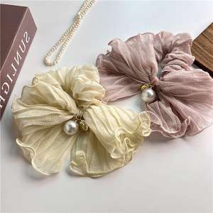 YANYE 3 couleurs <span class=keywords><strong>vénitien</strong></span> plissé perle pendentif arc fille élastique gros intestin <span class=keywords><strong>cheveux</strong></span> cravates corde chouchous - Product Image 6