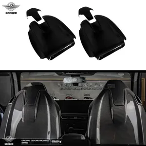 Fundas traseras de asiento de fibra de carbono seco para BMW M2 G87 M3 G80 G81 M4 G82 G83 Respaldo de asiento de fibra de carbono 2020 +