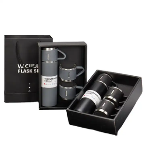 Stainless Steel Vacuum Cup Mug Business Party Giveaway Gift Set for Coffee and Beverages
