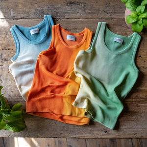 Femmes contemporain Ombre Style tricot débardeur dégradé teint <span class=keywords><strong>sans</strong></span> manches décontracté Vintage haut dentelle respirant <span class=keywords><strong>pull</strong></span> à la mode - Product Image 6