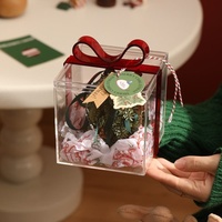 Boîte cadeau en acrylique transparente de luxe avec logo personnalisé, boîte d'emballage pour cadeaux de mariage, boîte d'accompagnement avec couvercle et ruban