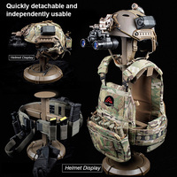 Support de présentation et de rangement LUPU réglable et modulable pour casque et gilet tactiques d'extérieur, en nylon durable