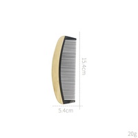 Ensemble de peignes à dents larges en bambou, couleur naturelle