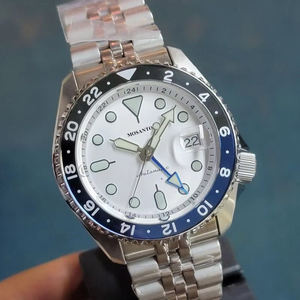 <span class=keywords><strong>Reloj</strong></span> GMT Automático para <span class=keywords><strong>Hombre</strong></span> Movimiento Mecánico Japonés Importado Original Casual Impermeable Correa de Acero para <span class=keywords><strong>Omega</strong></span> - Product Image 4