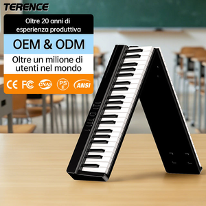 TERENCE V20 88 Key Foldable Touch Sensitive Rechargeable Lightweight Electronic <strong>Piano</strong> Keyboard USB-C Portable Digital <strong>Piano</strong> for - Product Image 1