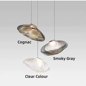 VEKO chiaro cognac in vetro Smokey lampadario scala Hotel Lobby Art Glass lampada da soffitto alta progetto lampadario moderno - Product Image 2