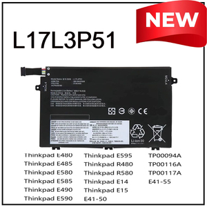 Batterie d'ordinateur portable Li-ion de remplacement L17L3P51 pour Lenovo ThinkPad E15/E480/E490/E495 E595 R480 R580 Series SB10K79606 Charge rapide - Product Image 6
