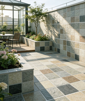 Carreaux de porcelaine antibactériens 3D effet brique 300x600mm |   Carreaux muraux extérieurs modernes pour les façades d'hôtels et de villas, antidérapants