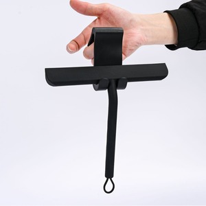Raclette de douche en silicone noir avec crochet, <span class=keywords><strong>essuie</strong></span>-<span class=keywords><strong>glace</strong></span> pour vitres et outils de nettoyage pour sols/tables - Product Image 5
