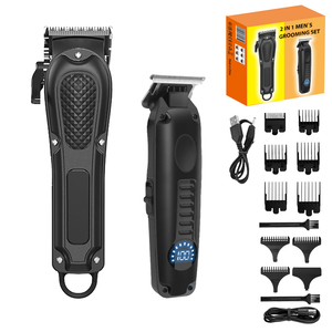 เครื่องตัดผมไร้สาย Barber แบบ 0 มม. ใบมีดสแตนเลสสตีล ปรับความยาวได้ เครื่องโกนหนวดไฟฟ้าระดับมืออาชีพ แบตเตอรี่ 1800mAh - Product Image 2