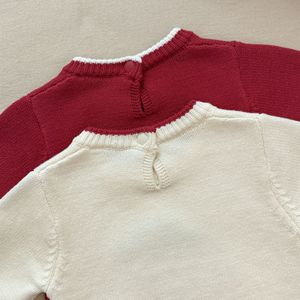 Combinaison en tricot pour bébé fille, motif fraise, vêtements d'automne et d'hiver, tenue tricotée - Product Image 4