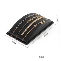 Présentoir de Luxe Ajustable en Cuir PU pour Bijoux – Support Multi-Formes pour Colliers, Bracelets et Joncs – Idéal pour Comptoir et Exposition