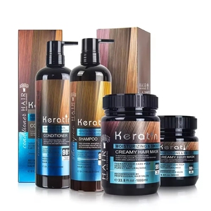 Soin Marque Privée 900ml Kit Réparateur Masque Capillaire au Collagène Anti-Frizz pour Cheveux Abîmés, Revitalisant à la Kératine et <span class=keywords><strong>Shampoing</strong></span> Hydratant pour Cheveux - Product Image 1