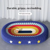 Lit pour chat moderne durable et résistant aux rayures, griffoir tout-en-un, sans peluches, très grand, rayé, avec balles de jeu, pour tous les animaux de compagnie