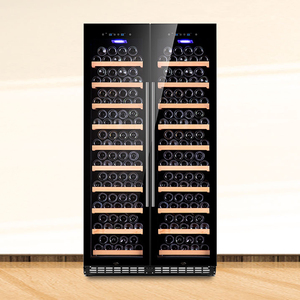 Enfriador de Vino Moderno para el Hogar Jiufu, con Compresor, Doble Zona, Puerta de Vidrio, Control de Humedad, Modelo JF-830D, Control de Temperatura de Doble Zona - Product Image 1