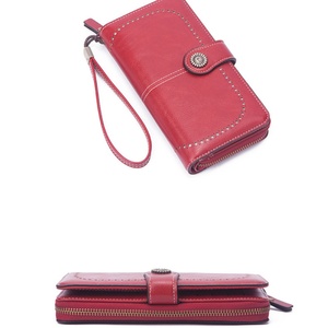 Leather High Capacity Long Clutch Zipper Long Cheap Women Cell Crossbody Bag Wallet Exquisite Phone Handbag - Product Image 3