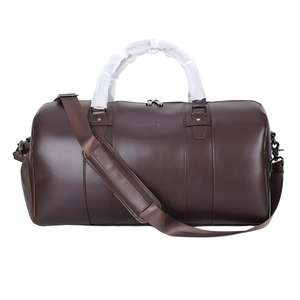 Sac de voyage unisexe vintage en cuir de vachette, personnalisable, pour le sport, avec compartiment à chaussures, 20-35L, fermeture éclair - Product Image 2