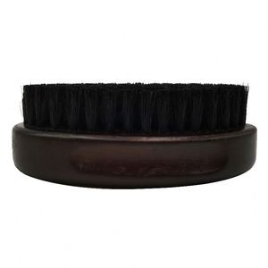 Brosse à barbe en bois massif et nylon pour homme, soin du cou et de la barbe, courbée 360 Wave, pour le rasage, marque privée - Product Image 3