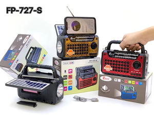 Eletree FP-727-S Rétro Portable Solaire Sans Fil BT Haut-Parleur DC Charge AM FM SW 3 Bandes Radio avec TORCHE - Product Image 2