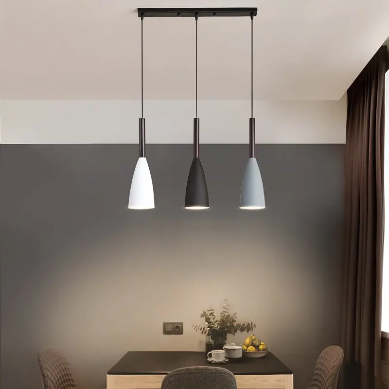 Lampade a sospensione minimaliste nordiche E27 lampadario da cucina lampada a sospensione illuminazione apparecchio sala da pranzo lampadario a sospensione