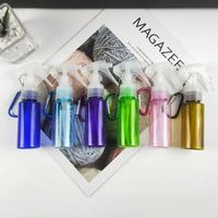 Flacon pulvérisateur rond de 60 ml en PET avec pompe, rechargeable et écologique, pour shampoing, soins de la peau, sérum et lotion