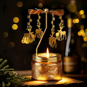 Juego de Caja de Regalo con Portavelas Giratorio de Aromaterapia Hecho a Mano 2026, Velas Aromáticas de Soya para Decoración Navideña del Hogar - Product Image 2