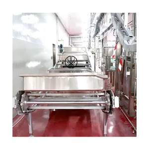 Durable Factory Buffalo Slaughter Equipment Cow Landing Visceral Synchronous Inspection Conveyor Use Bull Slaughter House