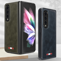 Vietao atacado logotipo personalizado fold4 fold3 fold2 capa de telefone de couro pu liso para samsung galaxy z dobrar 4 3 2