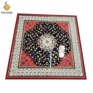 Sàn Gạch Gốm Trong Nhà Bán Sỉ Nhà Sản Xuất Phật Sơn Thảm Màu Vàng Gạch Lát Sàn Trang Trí Được Đánh Bóng 1200*1200 - Product Image 3