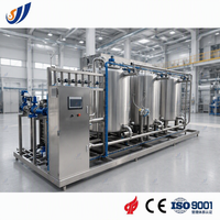 Station CIP entièrement automatique pour rinçage alcalin et acide, en acier inoxydable SUS304/316, pour ligne de traitement complète, contrôle PLC