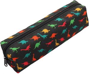 Patrón personalizado cuadrado al por mayor promocional organizador material escolar bolsa de la pluma de lona bolsa - Product Image 1