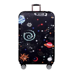 High Quality Colorful Custom Floral & Dot Pattern Spandex Luggage Cover Eco-Friendly Protection Suitcase for Sale