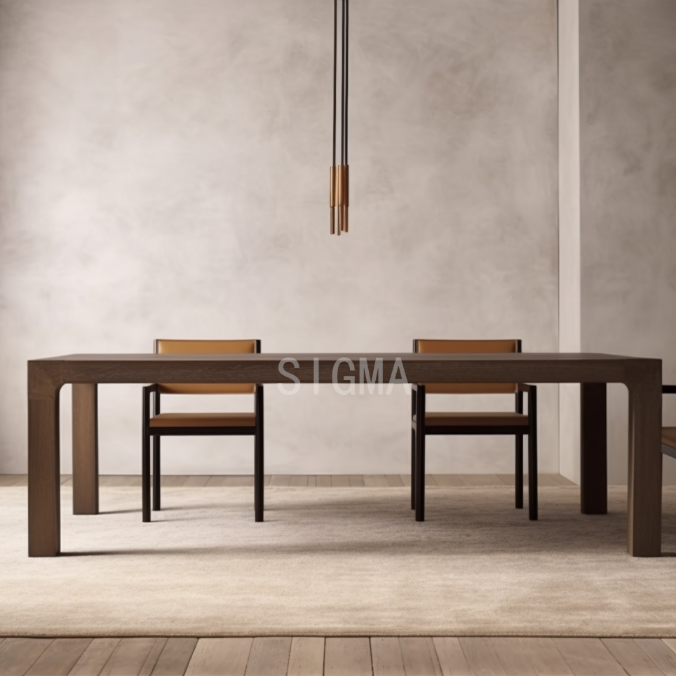 Modern Living Room Restaurant Table  Support Size Customization Wooden Table Set