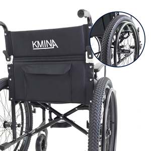 รถเข็นพับได้สำหรับทุกพื้นผิว (ที่นั่ง 46 ซม.) รถเข็นสำหรับผู้สูงอายุ KMINA K10077 - Product Image 2