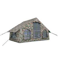 Tente de camping en PVC camouflage de qualité militaire, résistante à l'eau et au vent, avec tailles personnalisées et colonne d'air