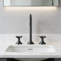 Robinet de lavabo de salle de bain en laiton à trois trous, à double poignée, mélangeur, pour projets de fabrication personnalisés OEM