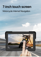 Écran tactile 7 pouces pour moto, Carplay sans fil, Android Auto, GPS, navigation, affichage avec Bluetooth, étanche