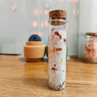 Garam Mandi Kristal Himalaya Laut Mati Herbal Bunga dalam Tabung Kaca Grosir Kustom