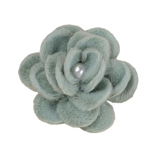 Pinzas para el Cabello con Flores de Perlas de Felpa de 12 cm Hechas a Mano para Uso Diario - Product Image 5