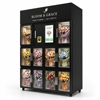 Máquina Expendedora Automática Inteligente de Flores para Metro, Refrigerada, con Pantalla Táctil, para Venta de Ramos Florales Frescos, Disponible 24/7