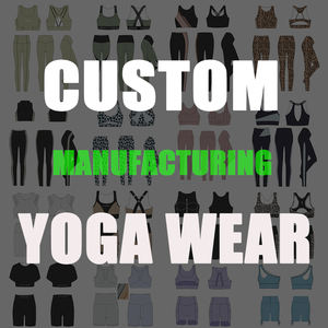 ODM Color sólido Sujetador de yoga cruzado de alta elasticidad y V Back Scrunch Butt Leggings Set Activewear Fitness Wear - Product Image 1