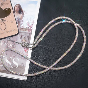 长款珠光钻石手机魅力吊绳带斜跨防丢失长肩手机挂绳适用于所有品牌手机 - Product Image 6