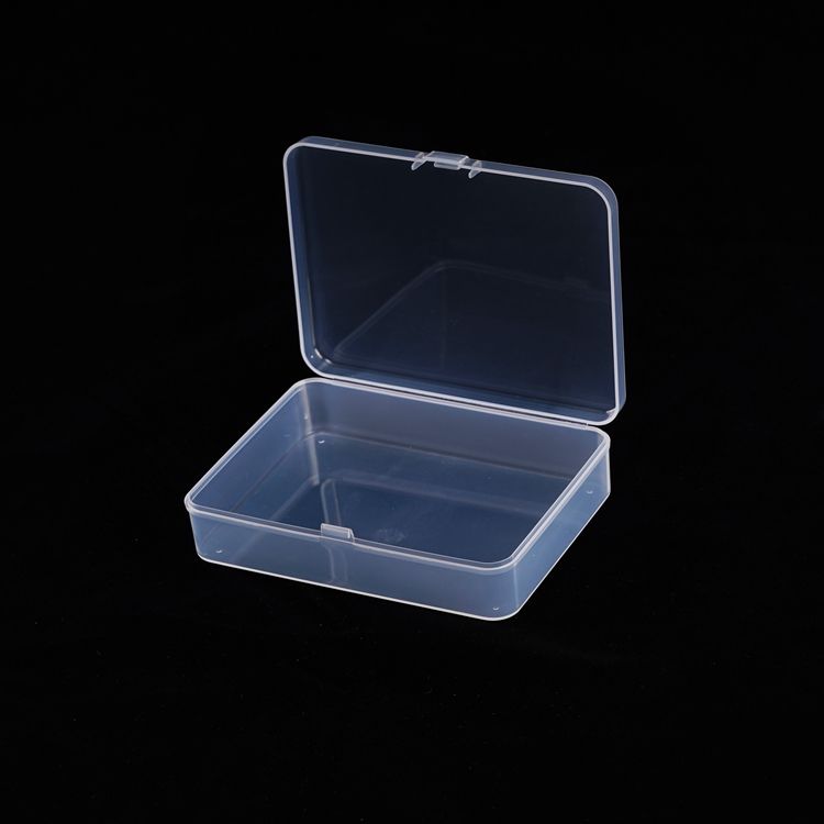 带盖子的小矩形塑料收纳盒