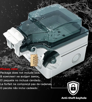 Prise murale étanche IP66 de marque IGERCN, 1 gang, 230V/13A, prise extérieure britannique, IG86-S