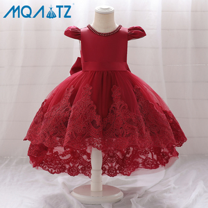 Robe tutu pour filles et enfants MQATZ, robe de fête d'anniversaire en mousseline de soie avec broderie de perles sur le col, prix de gros T2021XZ - Product Image 5